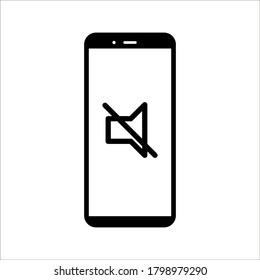 Sound Off Icon Vector Design Flat Style Symbol, Mute Button Speaker Isolated On white Background