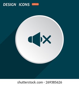 Sound off. icon. vector design