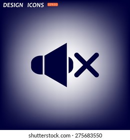 Sound off. icon. vector design