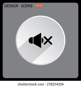 Sound off. icon. vector design