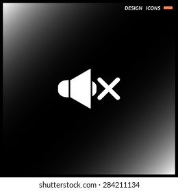 Sound off. icon. vector design