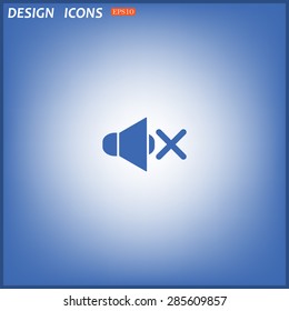 Sound off. icon. vector design