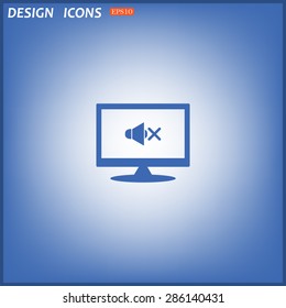 Sound off. icon. vector design