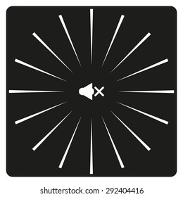 Sound off. icon. vector design