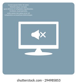 Sound off. icon. vector design