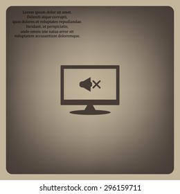 Sound off. icon. vector design
