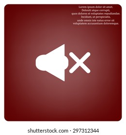 Sound off. icon. vector design