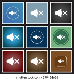Sound off. icon. vector design