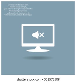 Sound off. icon. vector design