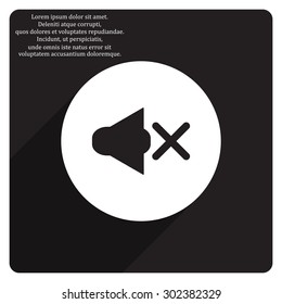 Sound off. icon. vector design