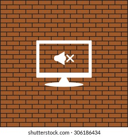 Sound off. icon. vector design