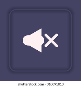 Sound off. icon. vector design