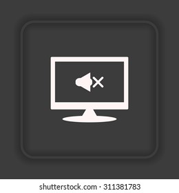 Sound off. icon. vector design