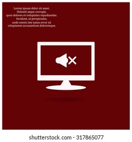 Sound off. icon. vector design