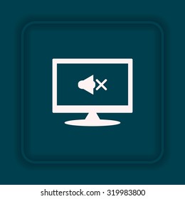 Sound off. icon. vector design