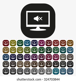 Sound off. icon. vector design