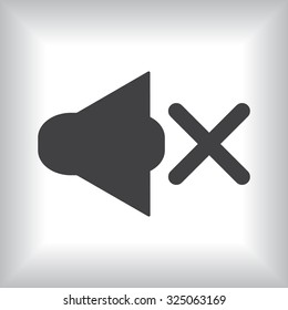 Sound off. icon. vector design