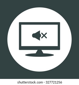 Sound off. icon. vector design