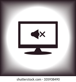 Sound off. icon. vector design