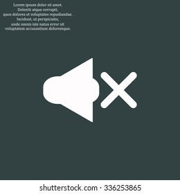 Sound off. icon. vector design