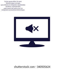 Sound off. icon. vector design