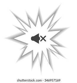 Sound off. icon. vector design