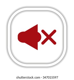 Sound off. icon. vector design