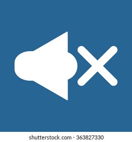Sound off icon, vector illustration. Flat design style