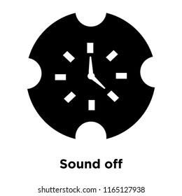 Sound off icon vector isolated on white background, Sound off transparent sign , black time symbols