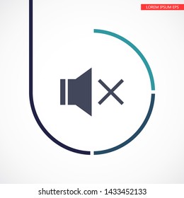 sound off icon vector . Lorem Ipsum Illustration design