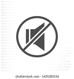 sound off icon vector . Lorem Ipsum Illustration design
