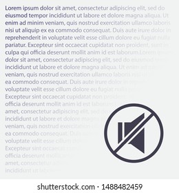 sound off icon vector . Lorem Ipsum Illustration design