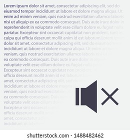 sound off icon vector . Lorem Ipsum Illustration design