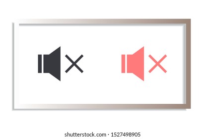 sound off icon vector . Lorem Ipsum Illustration design