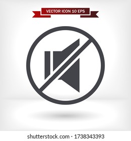 sound off icon vector . Lorem Ipsum Illustration design