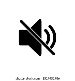 Sound Off Icon Vector. Speaker Icon Vector. Sound Volume Mute. Loudspeaker Icon Vector.