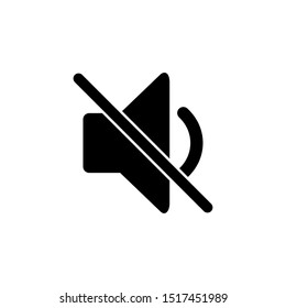 Sound Off Icon Vector. Speaker icon vector. Sound volume mute. Loudspeaker icon vector. mute