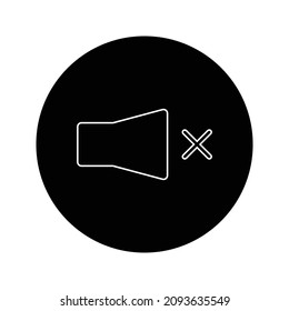 Sound Off Icon Vector. Speaker icon vector. Sound volume mute. Loudspeaker icon vector 
