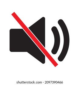 Sonido del vector de iconos. Vector de icono del altavoz. Silencio del volumen de sonido