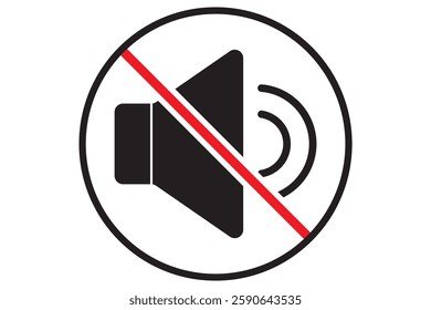 Sound Off Icon Vector. Speaker icon vector. Sound volume mute. Loudspeaker icon vector. Sound Icon, Vector Illustration . 1176