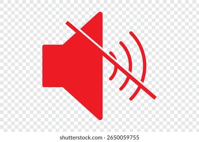 Sound Off Icon Vector. Speaker icon vector. Sound volume mute. Loudspeaker icon vector.