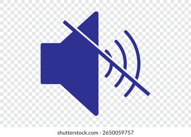 Vetor de Ícone de Som Desligado. Vetor de ícone de alto-falante. Volume de som sem som. Vetor de ícone de alto-falante.
