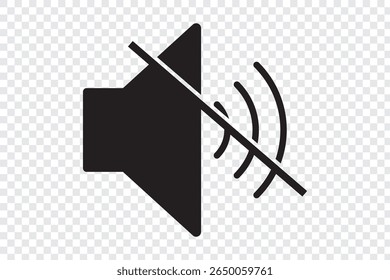 Sound Off Icon Vector. Speaker icon vector. Sound volume mute. Loudspeaker icon vector.
