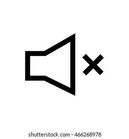 Sound off line icon. Pixel perfect fully editable vector icon suitable for websites, info graphics and print media.