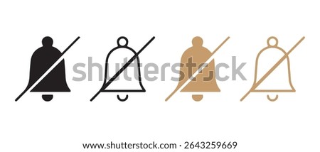Sound Off or Mute different style icon set.