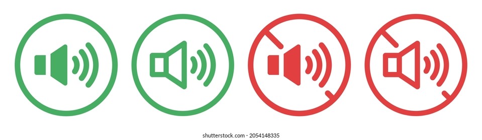 Sound off and sound on icon. Speaker symbol vector illustration.