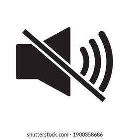 Sound Off Vector Icon. Mute Button Speaker On White Background. Eps 10