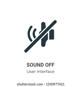 Sound off vector icon on white background. Flat vector sound off icon symbol sign from modern user interface collection for mobile concept and web apps design.