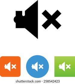 Sound off / Volume down / Muted speaker icon