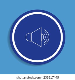 Sound on, on a blue background, vector, EPS 10